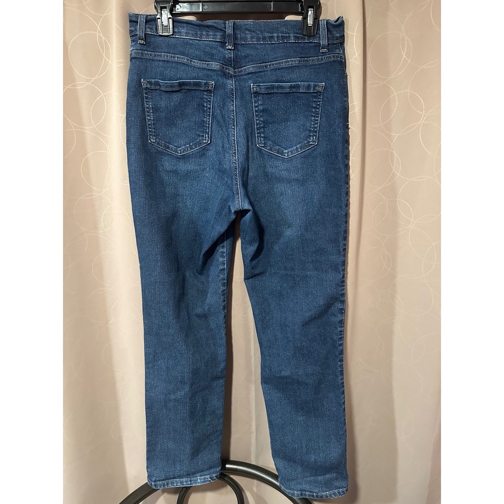 Gloria Vanderbilt Women's Blue Denim Jeans Straight Leg Casual Everyday Size 12 - Picture 2 of 3